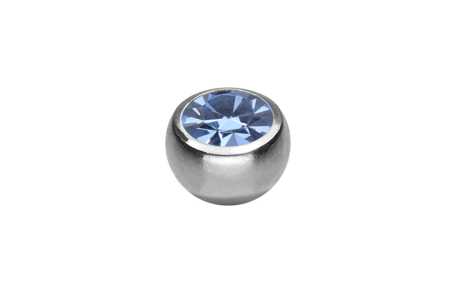 Titan Schraubkugel KRISTALL von Piercingline
